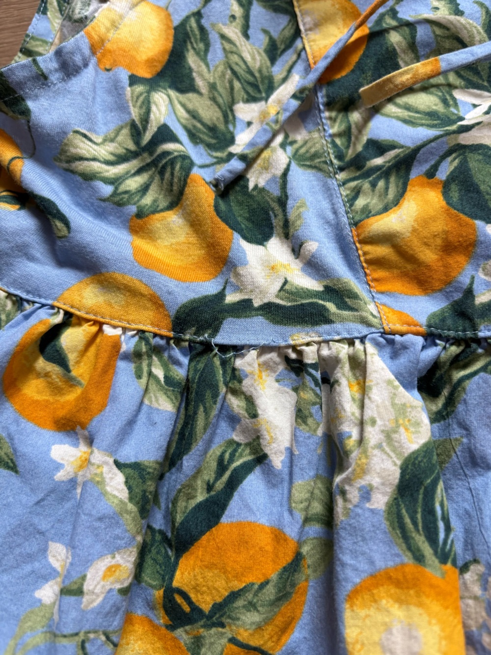 Maeve Lemon Print Peplum Top - Picture 2 of 7